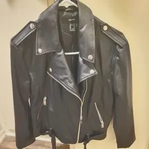 美品★ GENTLE FAKE LEATHER JACKET Faux Leather Bomber Jacket – UNIQUE21